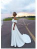 Off Shoulder White Satin Elegant Wedding Dress Off Shoulder White Satin Elegant Wedding Dress